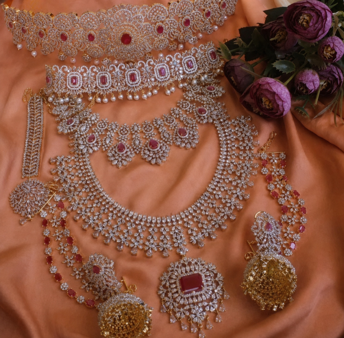 Jewellery Austrian Diamond Necklace Combo for Women