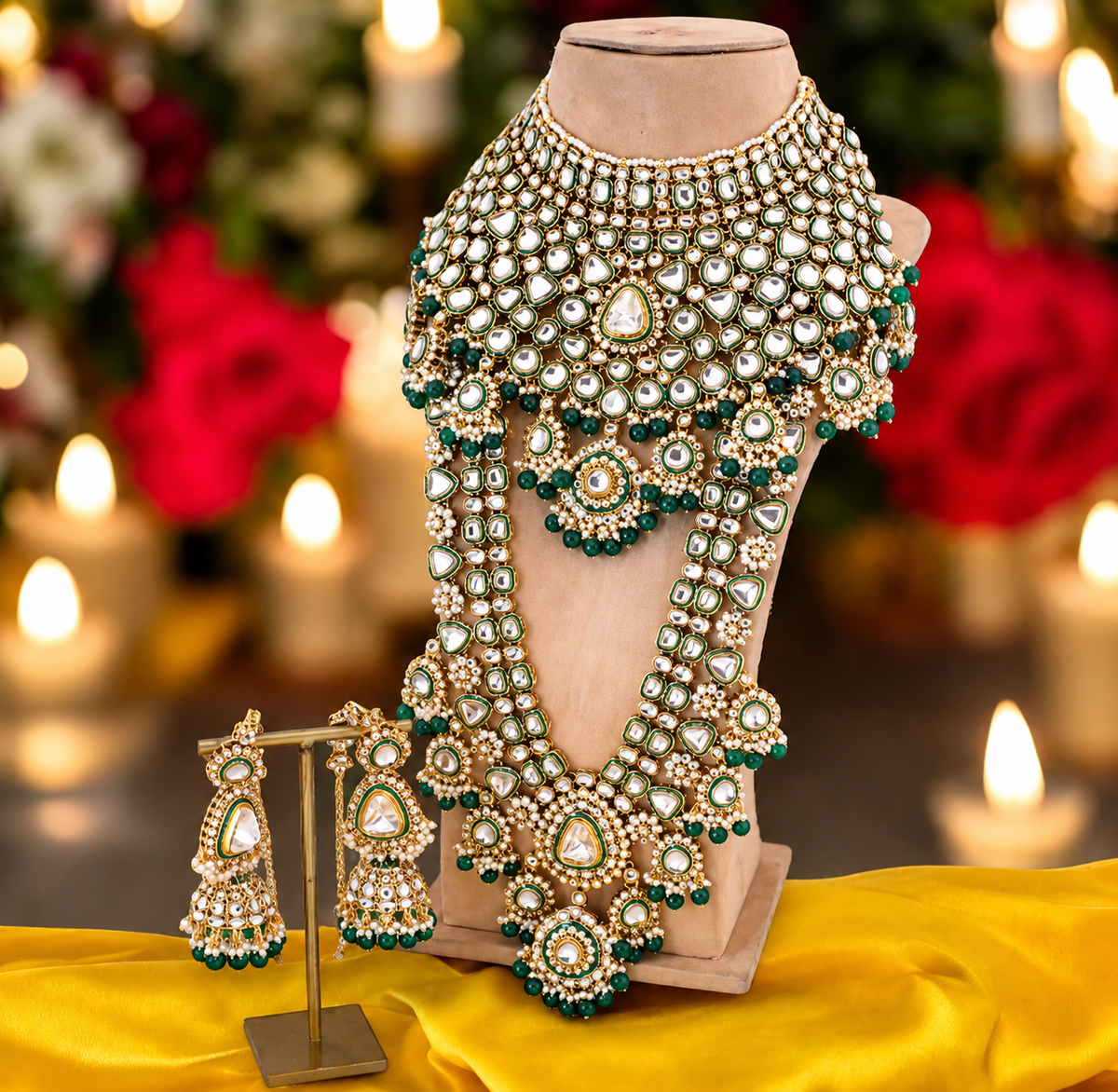 Emerald Annuja Bridal Jewellery Set