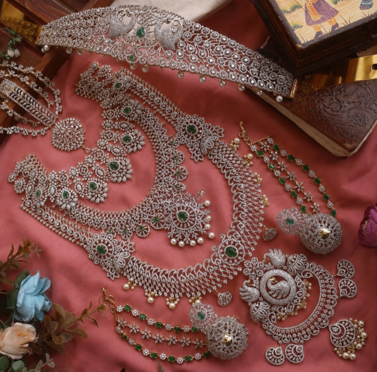 Combo Customized Ad American Diamond Bridal sets
