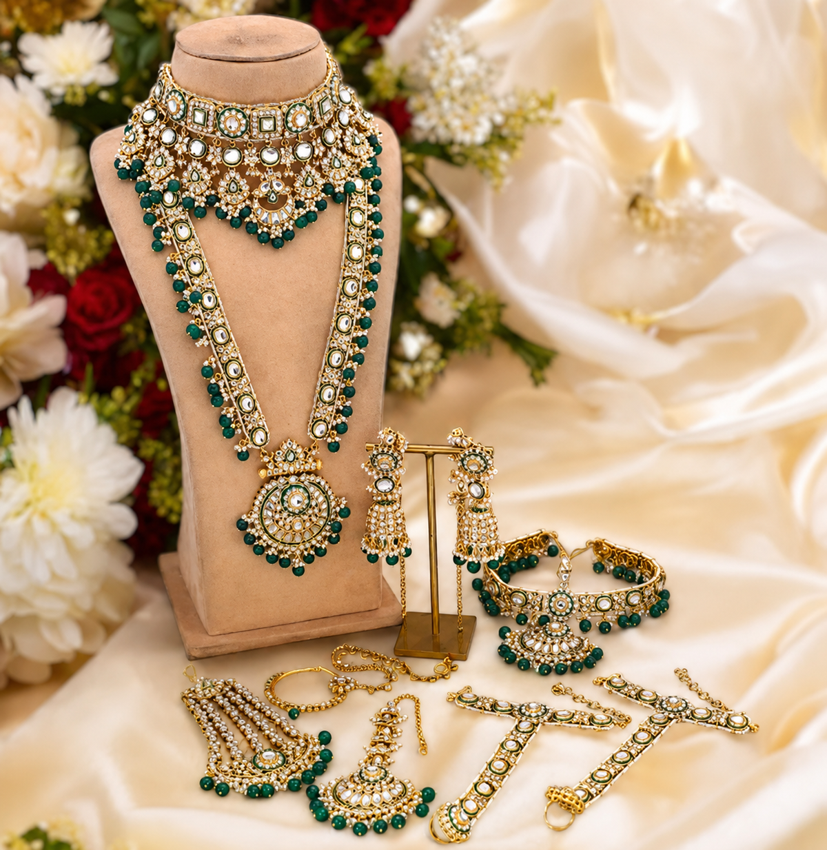 Emerald Sharanya Bridal Jewellery Set
