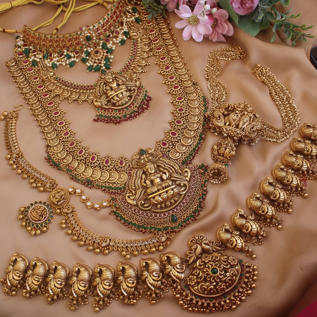Gold Sukanya necklace set